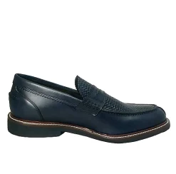Scarpe di Maremma Mocassino College Intrecciato Blu*Uomo Mocassini