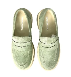 Scarpe di Maremma Mocassino Con Suola Carrarmato Salvia*Donna Mocassini