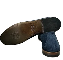 Scarpe di Maremma Mocassino Estivo In Camoscio Blu*Uomo Mocassini