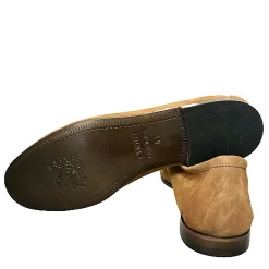 Scarpe di Maremma Mocassino Estivo In Camoscio Cuoio*Uomo Mocassini