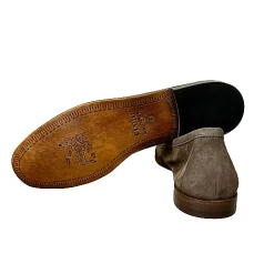 Scarpe di Maremma Mocassino Estivo In Camoscio Taupe*Uomo Mocassini