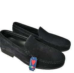 Scarpe di Maremma Mocassino In Camoscio Blu Soldini*Uomo Mocassini