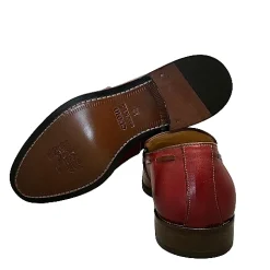 Scarpe di Maremma Mocassino In Pelle Fondo Cuoio Rosso*Uomo Mocassini