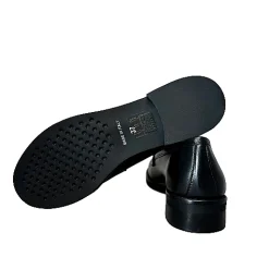 Scarpe di Maremma Mocassino In Pelle Nero Con Morsetto Pfv*Donna Mocassini