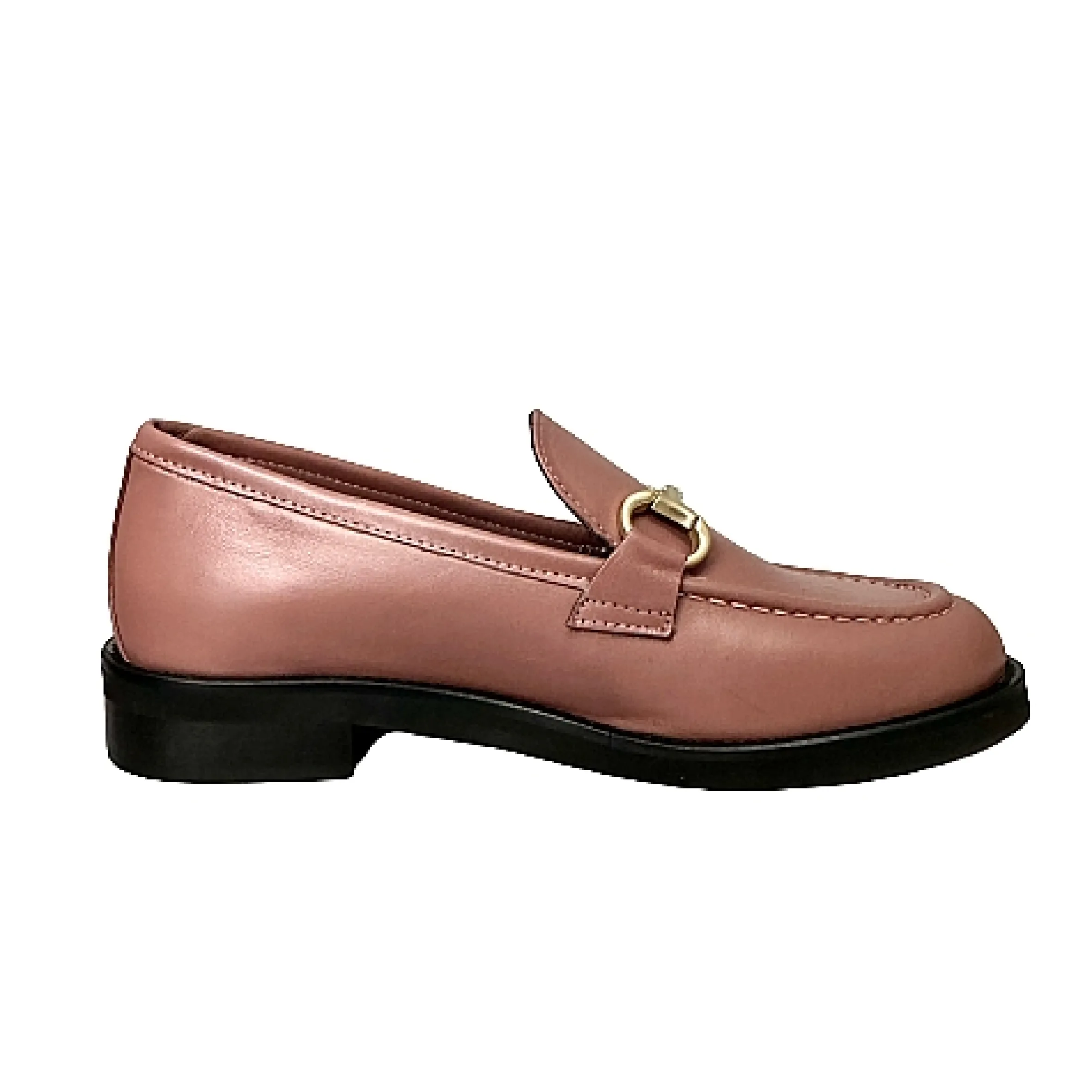 Scarpe di Maremma Mocassino In Pelle Rosa Con Morsetto Pfv*Donna Mocassini
