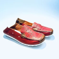 Scarpe di Maremma Mocassino In Pelle Rossa*Donna Mocassini