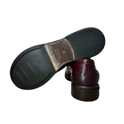 Scarpe di Maremma Mocassino In Pelle Tuffata Bordeaux Cucito Blake*Donna Mocassini