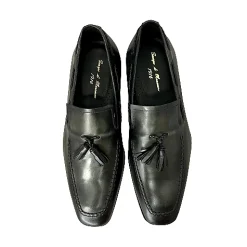 Scarpe di Maremma Mocassino In Pelle Verde Con Nappine Serigrafato*Uomo Mocassini