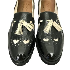 Scarpe di Maremma Mocassino In Vernice Nera E Latte*Donna Mocassini