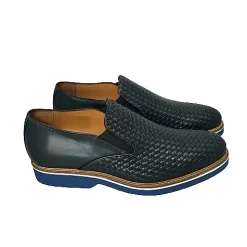 Scarpe di Maremma Mocassino Intrecciato Blu*Uomo Mocassini