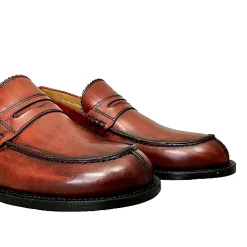 Scarpe di Maremma Mocassino Mod. College Rosso Sfumato*Uomo Mocassini