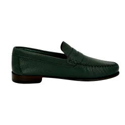Scarpe di Maremma Mocassino Mod. College Sfoderato Verde*Uomo Mocassini