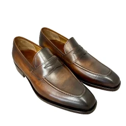Scarpe di Maremma Mocassino Mod. College Spazzolato Marrone Luxury Collection*Uomo Mocassini