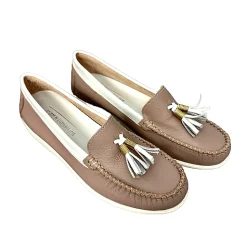 Scarpe di Maremma Mocassino Rosa Nude Con Nappine*Donna Mocassini