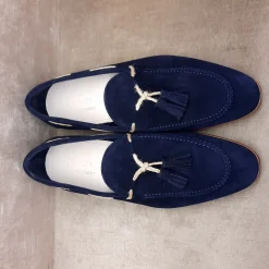 Scarpe di Maremma Mocassino Scamosciato Blu*Uomo Mocassini