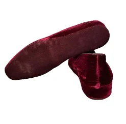 Scarpe di Maremma Pantofola In Velluto Bordeaux*Donna Ciabatte & Pantofole