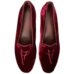 Scarpe di Maremma Pantofola In Velluto Bordeaux*Donna Ciabatte & Pantofole