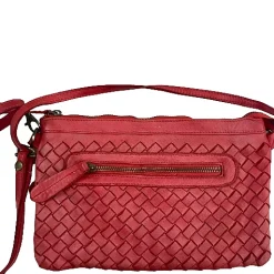 Scarpe di Maremma Piccola Borsa Intrecciata Rossa*Donna Borse Morbide