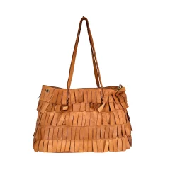 Scarpe di Maremma Piuma Shopper Con Frange*Donna Borse Morbide