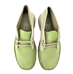 Scarpe di Maremma Polacchina Artigiana Verde/Ghiaccio* Monocolore Camoscio