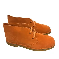 Scarpe di Maremma Polacchina Artigianale Arancione* Monocolore Camoscio