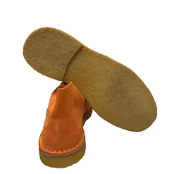 Scarpe di Maremma Polacchina Artigianale Arancione* Monocolore Camoscio