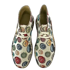 Scarpe di Maremma Polacchina Artigianale Bottoni* Tela Colorata