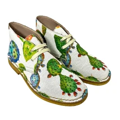 Scarpe di Maremma Polacchina Artigianale Cactus* Tela Colorata