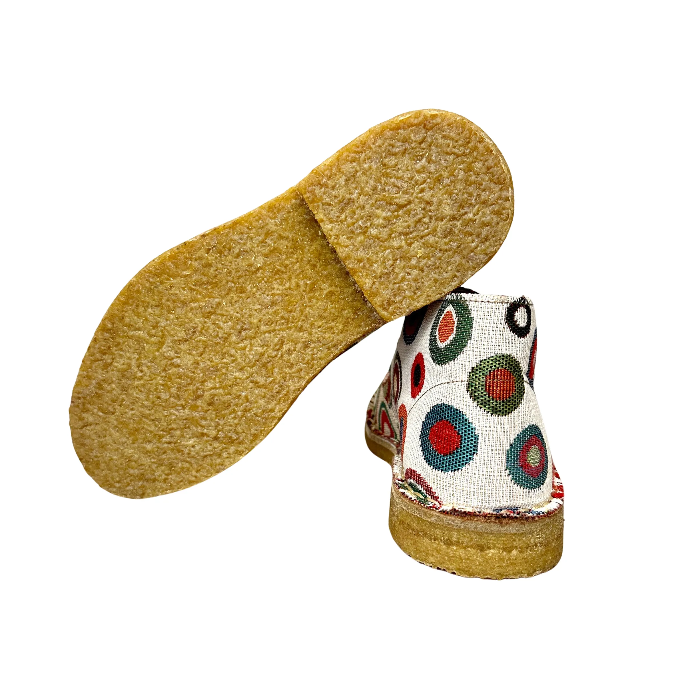 Scarpe di Maremma Polacchina Artigianale Cerchi Mix* Tela Colorata