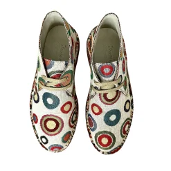 Scarpe di Maremma Polacchina Artigianale Cerchi Mix* Tela Colorata
