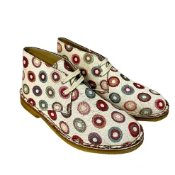 Scarpe di Maremma Polacchina Artigianale Cerchi* Tela Colorata