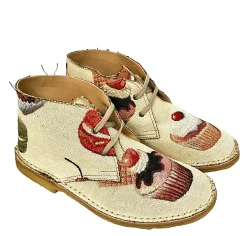 Scarpe di Maremma Polacchina Artigianale Cupcakes* Tela Colorata