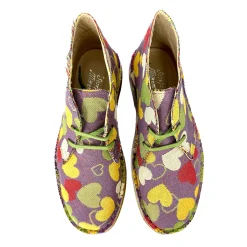 Scarpe di Maremma Polacchina Artigianale Cuori* Tela Colorata