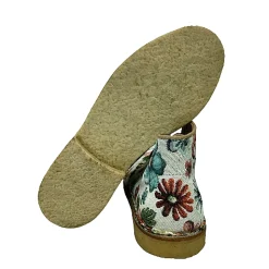 Scarpe di Maremma Polacchina Artigianale Fiori* Tela Colorata