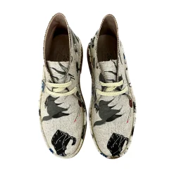 Scarpe di Maremma Polacchina Artigianale Gatti* Tela Colorata