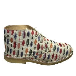 Scarpe di Maremma Polacchina Artigianale Gocce* Tela Colorata