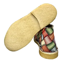 Scarpe di Maremma Polacchina Artigianale Intreccio* Tela Colorata