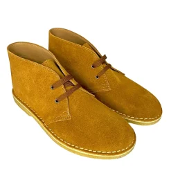 Scarpe di Maremma Polacchina Artigianale Miele Interno In Pelle* Monocolore Camoscio