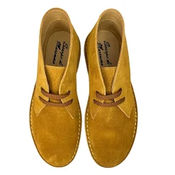 Scarpe di Maremma Polacchina Artigianale Miele Interno In Pelle* Monocolore Camoscio