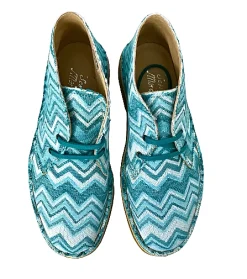 Scarpe di Maremma Polacchina Artigianale Missoni Celeste* Tela Colorata