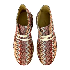 Scarpe di Maremma Polacchina Artigianale Missoni Rosso* Tela Colorata
