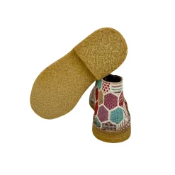 Scarpe di Maremma Polacchina Artigianale Multi* Tela Colorata