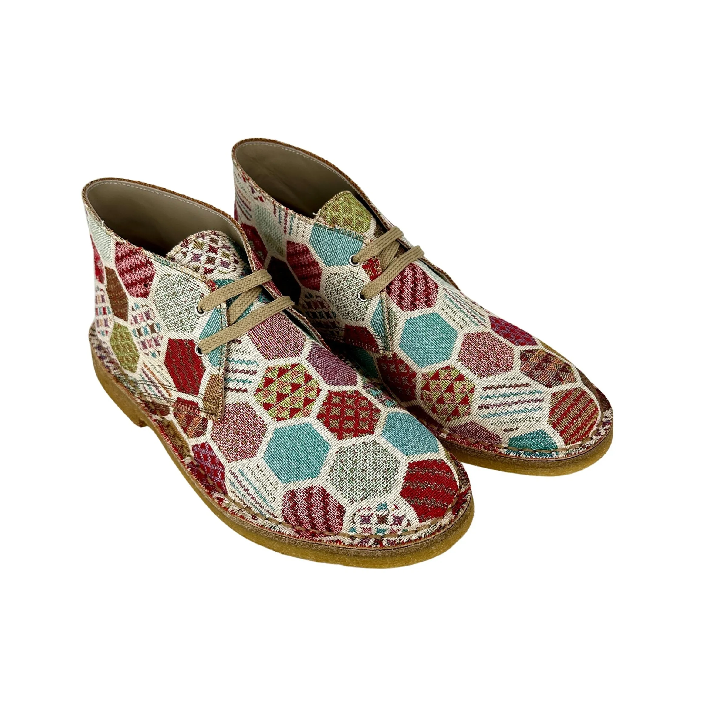 Scarpe di Maremma Polacchina Artigianale Multi* Tela Colorata