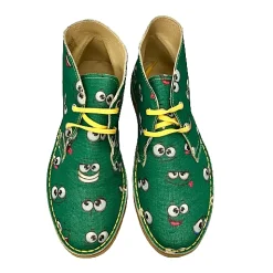 Scarpe di Maremma Polacchina Artigianale Occhi* Tela Colorata