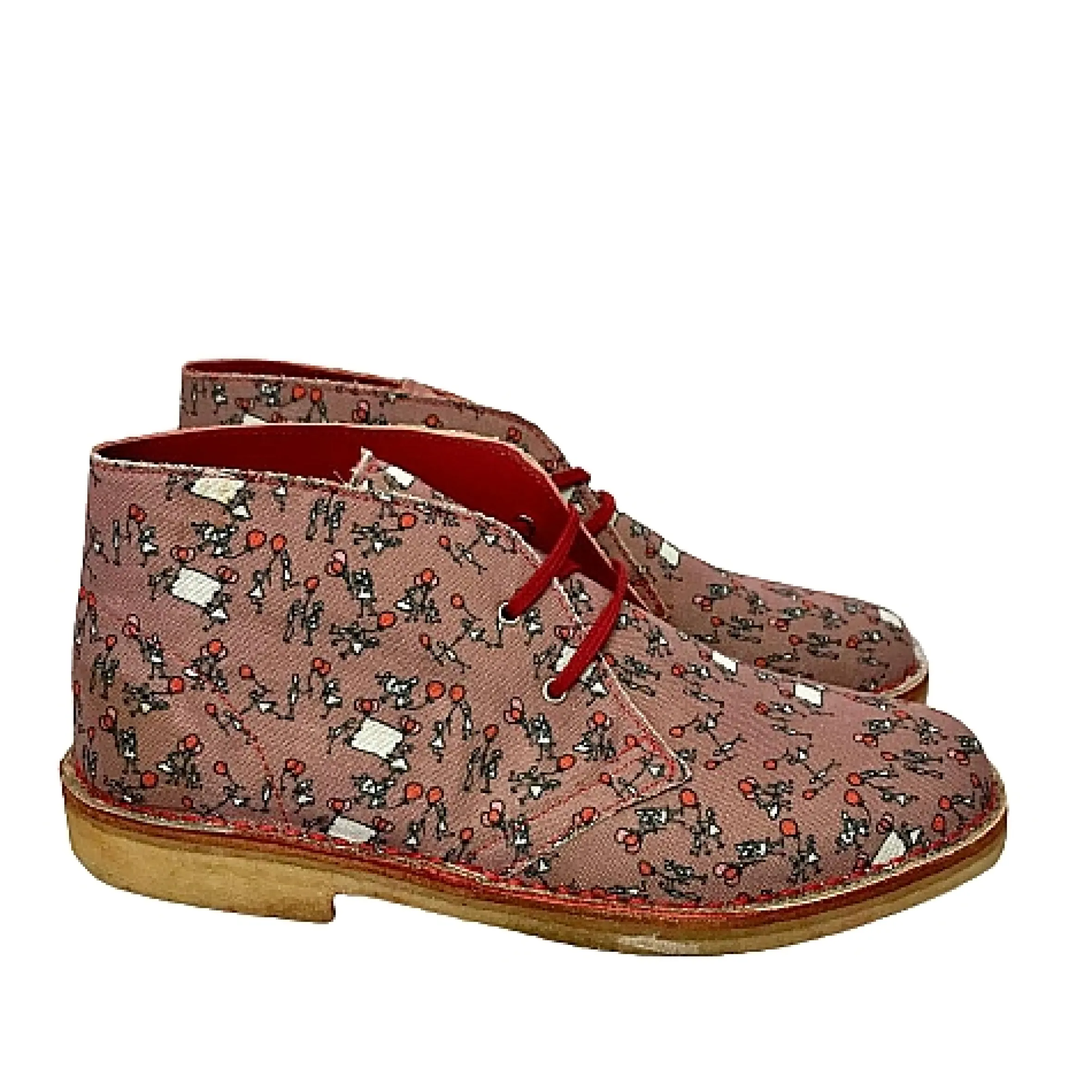 Scarpe di Maremma Polacchina Artigianale Palloncini* Tela Colorata
