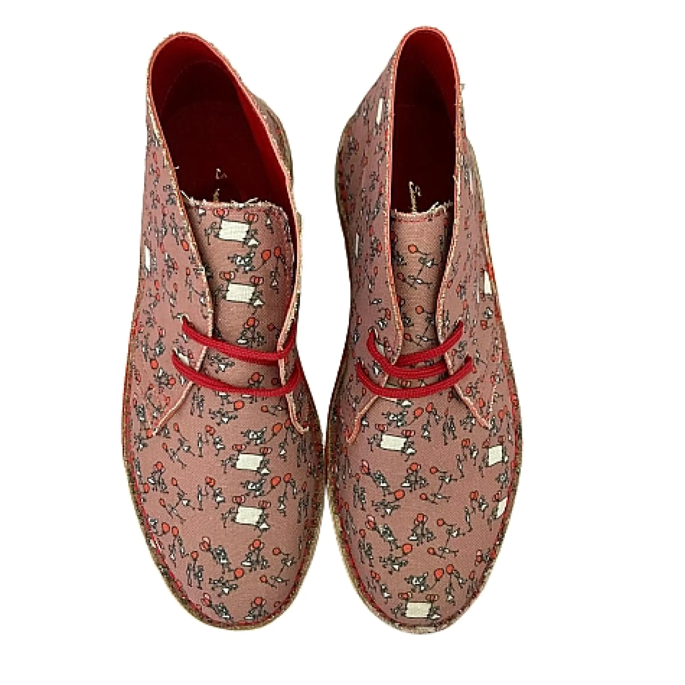 Scarpe di Maremma Polacchina Artigianale Palloncini* Tela Colorata