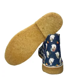 Scarpe di Maremma Polacchina Artigianale Pecore* Tela Colorata