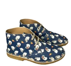 Scarpe di Maremma Polacchina Artigianale Pecore* Tela Colorata