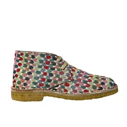 Scarpe di Maremma Polacchina Artigianale Puntini* Tela Colorata