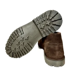 Scarpe di Maremma Polacchina Artigianale Testa Di Moro Carrarmato Interno In Pelle* Monocolore Camoscio